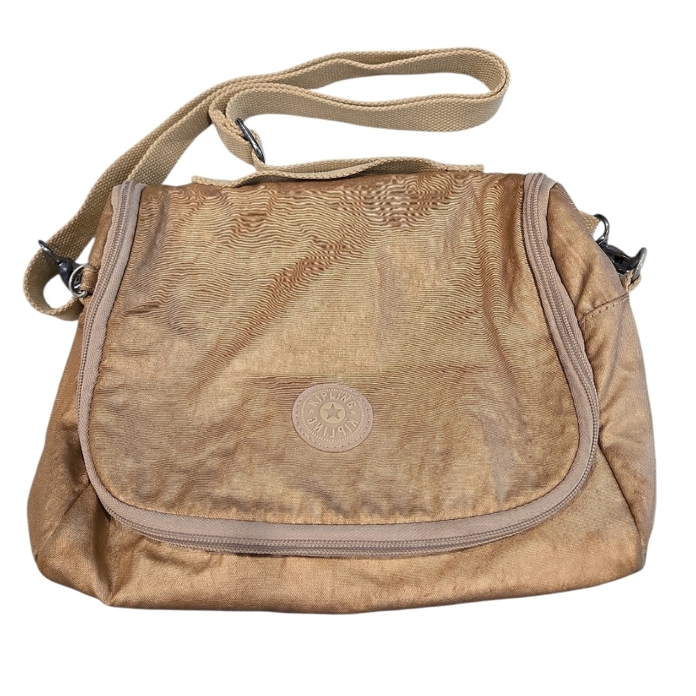 KIPLING NEW KICHIROU INSULATED LUNCH BOX IN GOLD METALLIC.